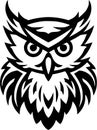 Owl - minimalist and flat logo - vector illustration Royalty Free Stock Photo
