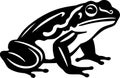 Frog - minimalist and flat logo - vector illustration