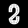 Numbers - black and white vector illustration Royalty Free Stock Photo