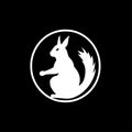 Squirrel - minimalist and flat logo - vector illustration Royalty Free Stock Photo