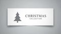 Classic Christmas tree with bold text Christmas Collection on white Royalty Free Stock Photo