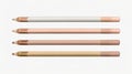 Straightforward pencils on a white background. Royalty Free Stock Photo