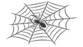 Classic Spider Web Icon, Simple and Spooky Element, vector design Generative AI Royalty Free Stock Photo
