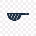Strainer with handle vector icon isolated on transparent background, Strainer with handle transparency concept can be used web