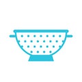 Strainer icon. Isolated on white background. Blue icon Royalty Free Stock Photo