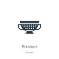 Strainer icon vector. Trendy flat strainer icon from kitchen collection isolated on white background. Vector illustration can be