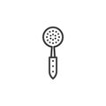 Strainer spoon line icon