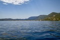 Strait between Corfu and Albania, view of the east coast of the Greek island