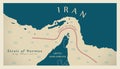 Strait of Hormuz map illustration