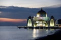 Straits Mosque at Dusk Royalty Free Stock Photo