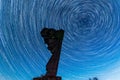 straja monument star trail Royalty Free Stock Photo
