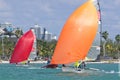 Strammer & Brown lead Funk & Aakhus at the 2013 ISAF World Sailing Cup in Miami off Virginia Key