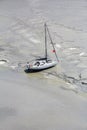 Stranded boat Royalty Free Stock Photo