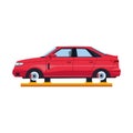 Stranded car icon, flat design Royalty Free Stock Photo