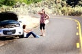 Stranded Car Trouble Royalty Free Stock Photo