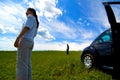 Stranded Couple Royalty Free Stock Photo