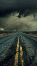 Stranded on a desolate road map torn under a stormy skys wrath Journey into the unknown