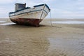 Stranded fishing boat