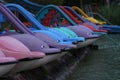 Stranded paddleboats Royalty Free Stock Photo