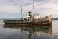 Stranded ship in Beagle Channel Royalty Free Stock Photo