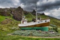 A stranded ship in Snaefellsnes peninsula. Iceland Royalty Free Stock Photo