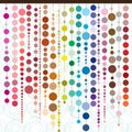 Strands of colored pearls in different shapes and colors Royalty Free Stock Photo