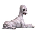 Strange alien dog from area 51. 3D rendering with Royalty Free Stock Photo