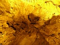 The strange and beautiful texture of the stones inside Ali Sadr Cave, Hamedan ,Iran