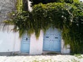 A strange blue door in paris