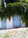 A strange blue door in paris