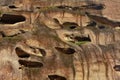 Strange caves in Meteora mountains, Greece