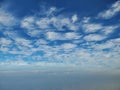Strange cloud altocumulus puffs high altitude Royalty Free Stock Photo