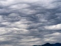 Rare, unusual Asperitas cloud, Italy. Lungiana area.