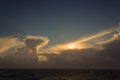 Strange clouds in Atlantic Ocean