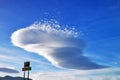 Strange clouds in the sky at a gas station near Salt Lake City, USA