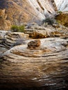 Strange colors and textures of The Great Wash canyon in late autumn, Capitol Reef National Park Royalty Free Stock Photo