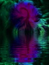 Strange Dark Green Purple Blue Black Abstract Background