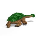 Strange dinosaur Ankylosaurus With Clipping Path Royalty Free Stock Photo
