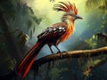 Ai Generated illustration Wildlife Concept of The strange Hoatzin