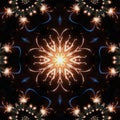 Strange Kaleidoscope Edit with White Flowers