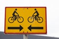 strange and rather funny sign at a cycle track in Finland