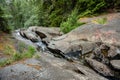 Strange rock with ancient runes or scribbling Royalty Free Stock Photo