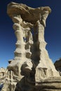 Strange Rock Formation in Bisti Badlands (Alien Throne) New Mexico Royalty Free Stock Photo