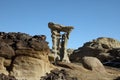 Strange Rock Formation in Bisti Badlands (Alien Throne) New Mexico