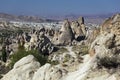 Strange rock formations around GÃÂ¶reme Royalty Free Stock Photo