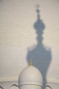 Strange shadow of a mosque tower