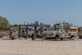 Strange Slab City scene and artwork, California