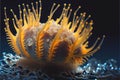 Strange weird alien like creatures, fish and anemone anemones plants found in the deep sea ocean seabed water marine life