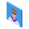 Stranger avatar icon isometric vector. Anonymous person Royalty Free Stock Photo