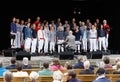 Choir perform for an audience